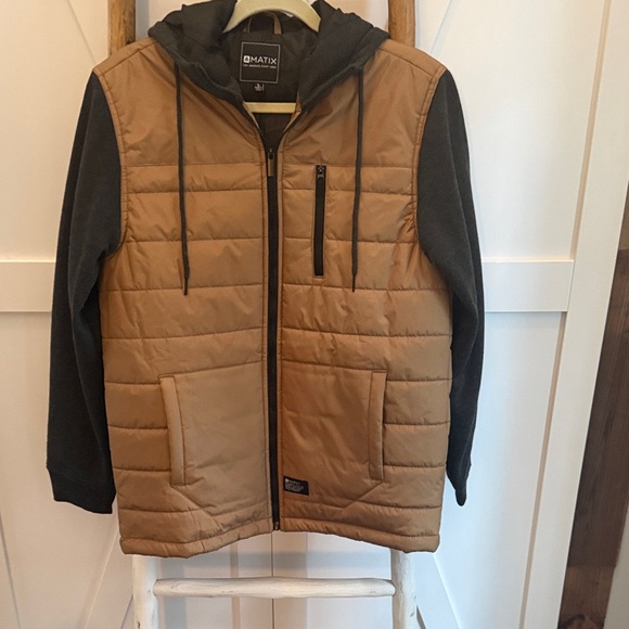 Matix Other - Matix Men's Tan and Black Puffer Jacket